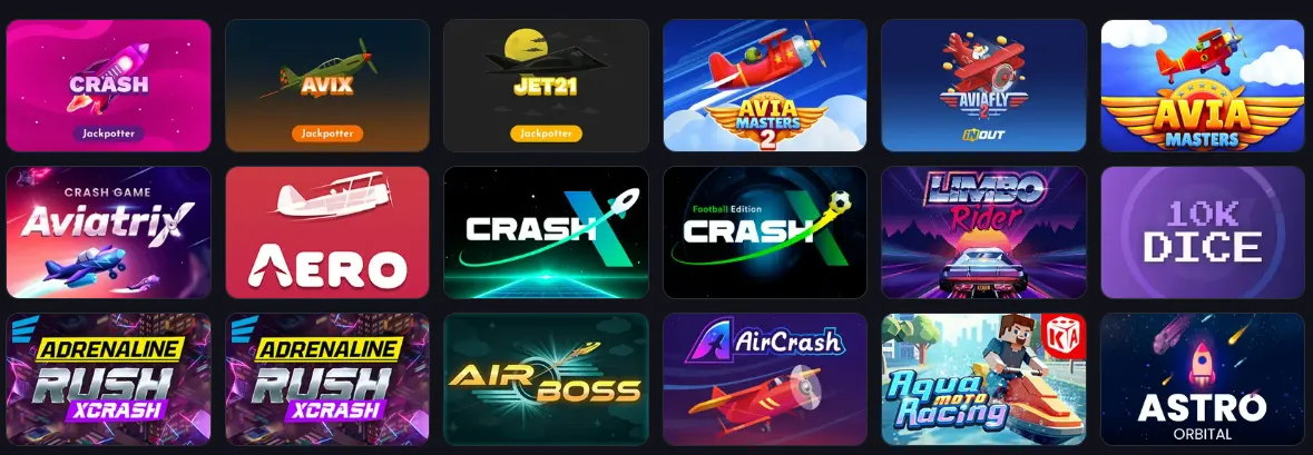jackpotter casino crash games