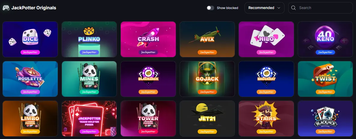 jackpotter casino originals