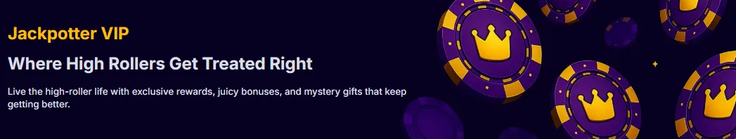 jackpotter casino vip